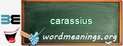 WordMeaning blackboard for carassius